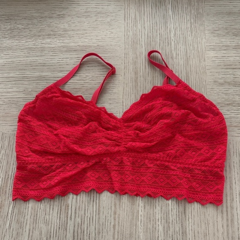 Red Lace Bralette Pink Victoria’s Secret Size Large